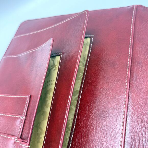 Franklin Covey Faux Leather Padfolio Dark Red Burgundy Portfolio Planner Cover - Picture 6 of 8